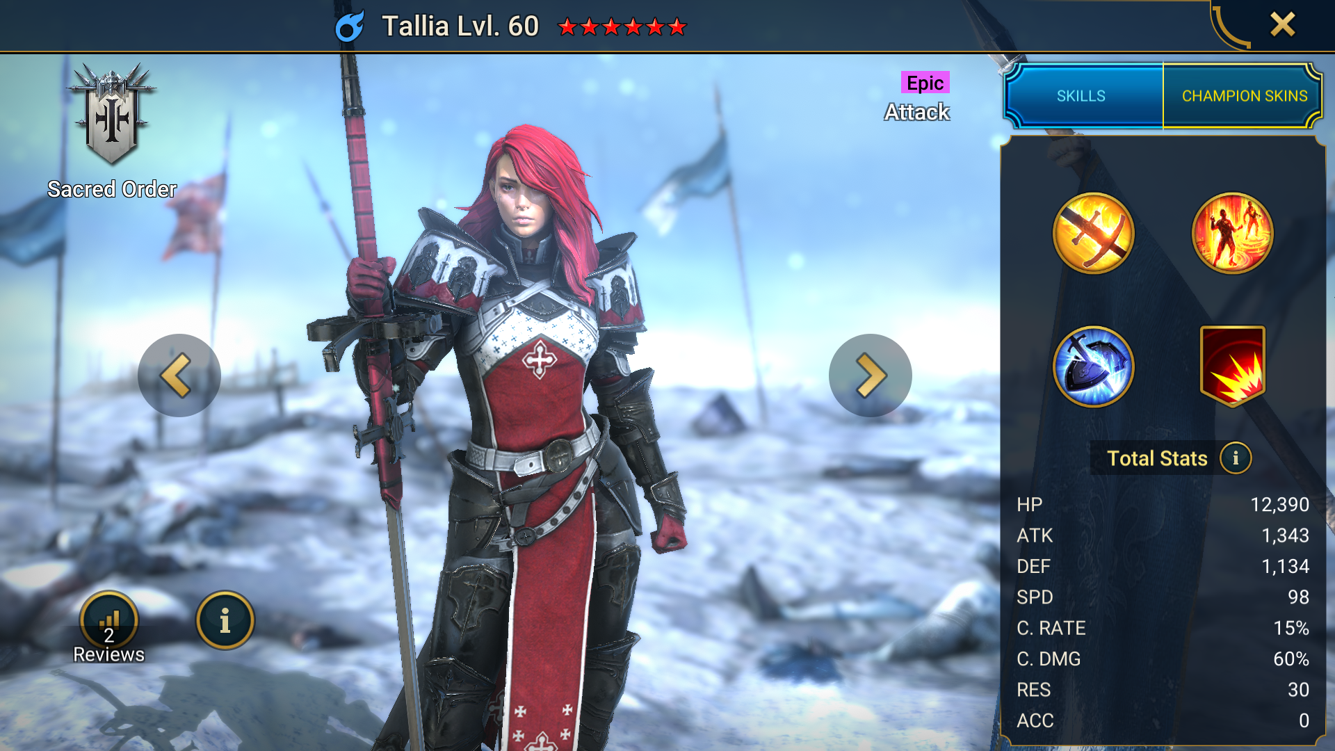 Tallia, RAID: Shadow Legends champion