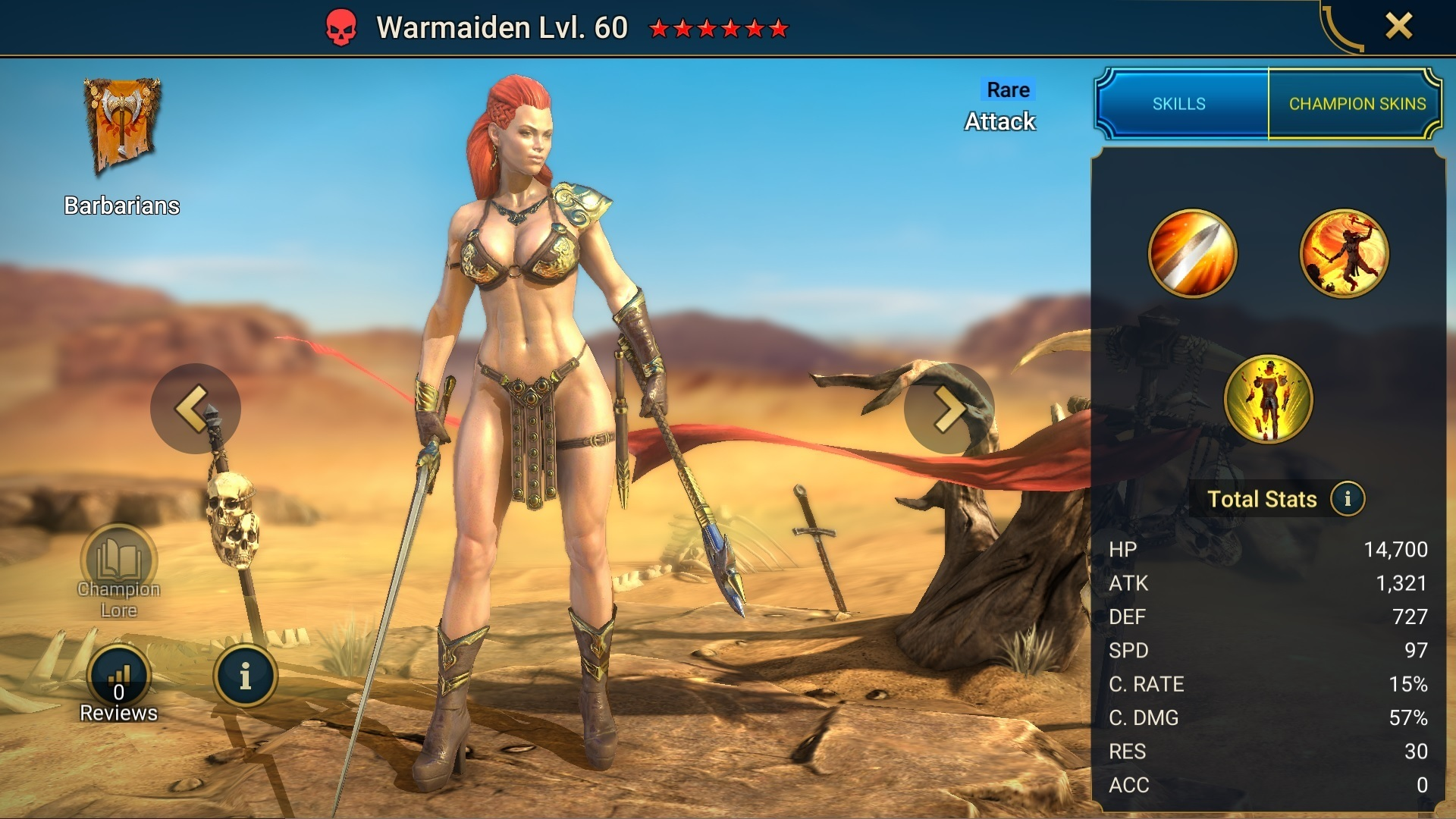 Warmaiden, RAID: Shadow Legends champion