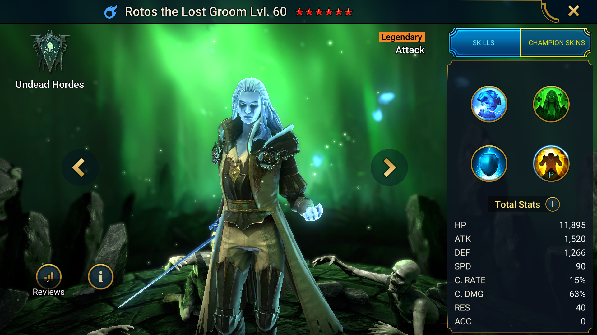 Rotos the Lost Groom, RAID: Shadow Legends champion